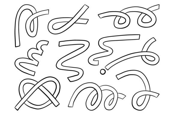Abstract Curved Ribbon SVG Bundle Set: Graphics & Illustrations