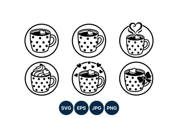 Coffee Cup Icon Set: Graphics & Illustrations for Local Branding