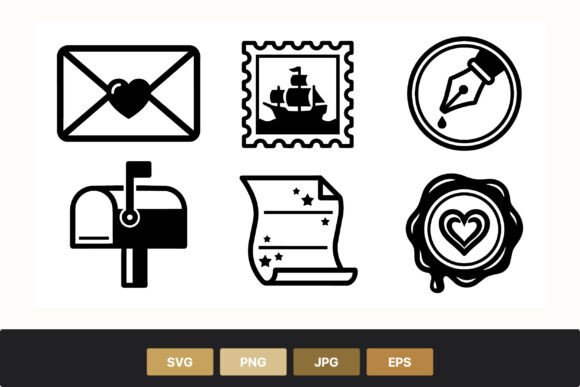 Love Letter Envelope Postage Stamp Graphics