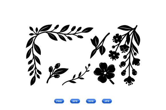 Minimal Botanical SVG Elements: Elegant Graphics & Illustrations
