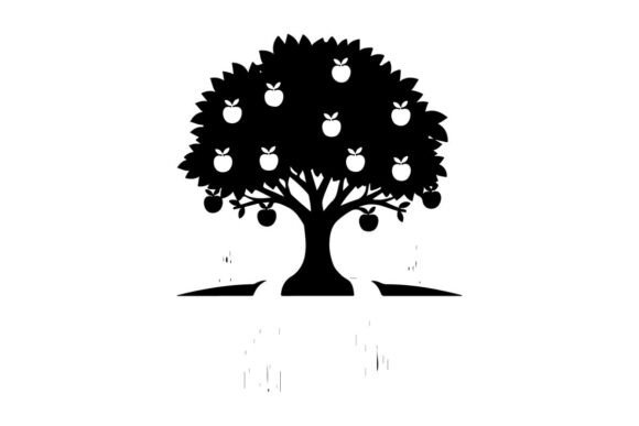 Minimalist Apple Tree Graphics for Brand Illustrations