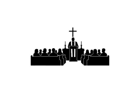 Priest Sermon Silhouette: Graphics & Illustrations Review