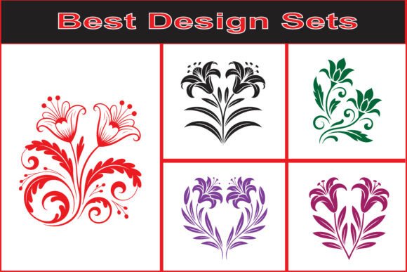 Stylish Botanical Ornament Vector Art: Graphics & Illustrations