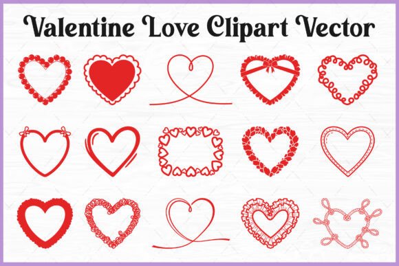 Valentine Heart Love PNG Vector Bundle: Graphics & Illustrations