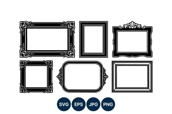 Vintage Ornamental Black and White Graphics & Illustrations