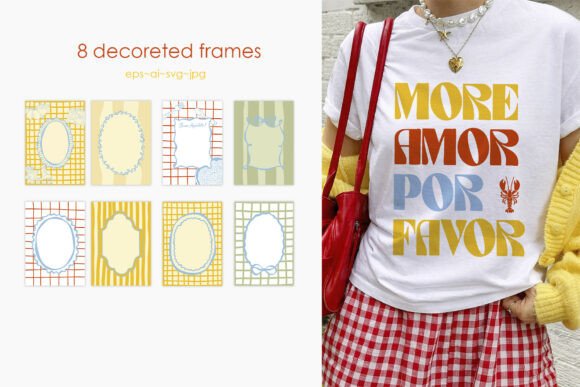 Whimsy Italian Journey Frames: Graphics & Illustrations
